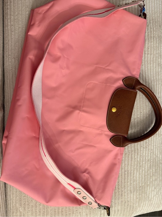Longchamp Handbags - Longchamp Pink Travel Bag Le Pliage Original L with Longchamp Shoulder Strap